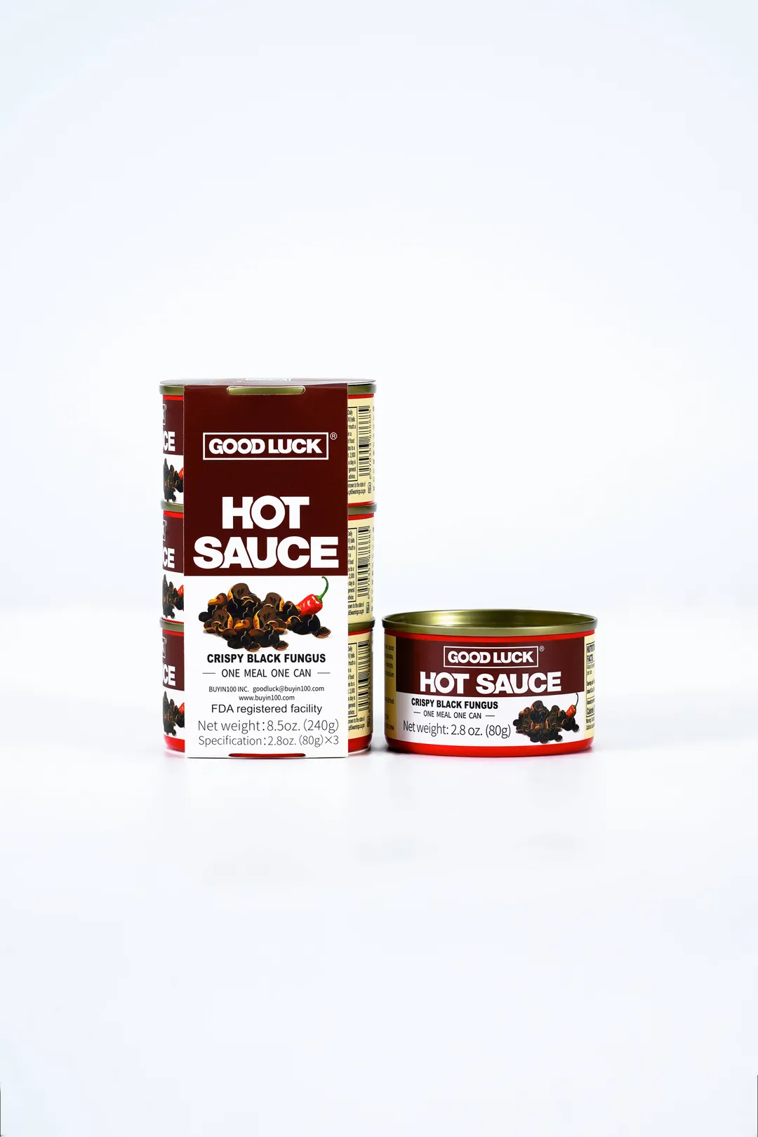 Good Luck Hot Sauce (Crispy Black Fungus) 3 Cans