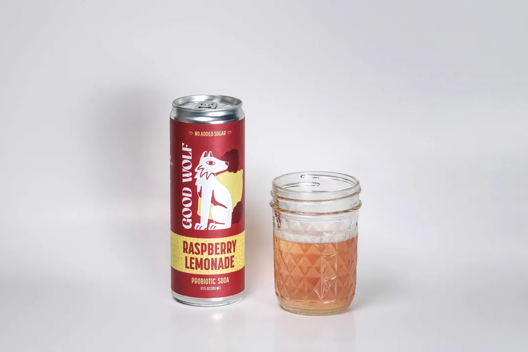Raspberry Lemonade Probiotic Soda - No Added Sugar - 12oz 
