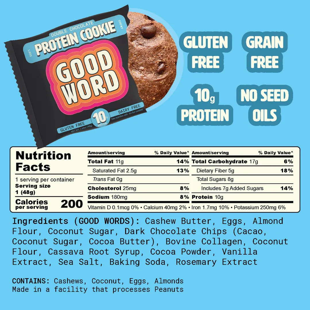 Double Chocolate Protein Cookie - 12 Pack ($1.85/unit)