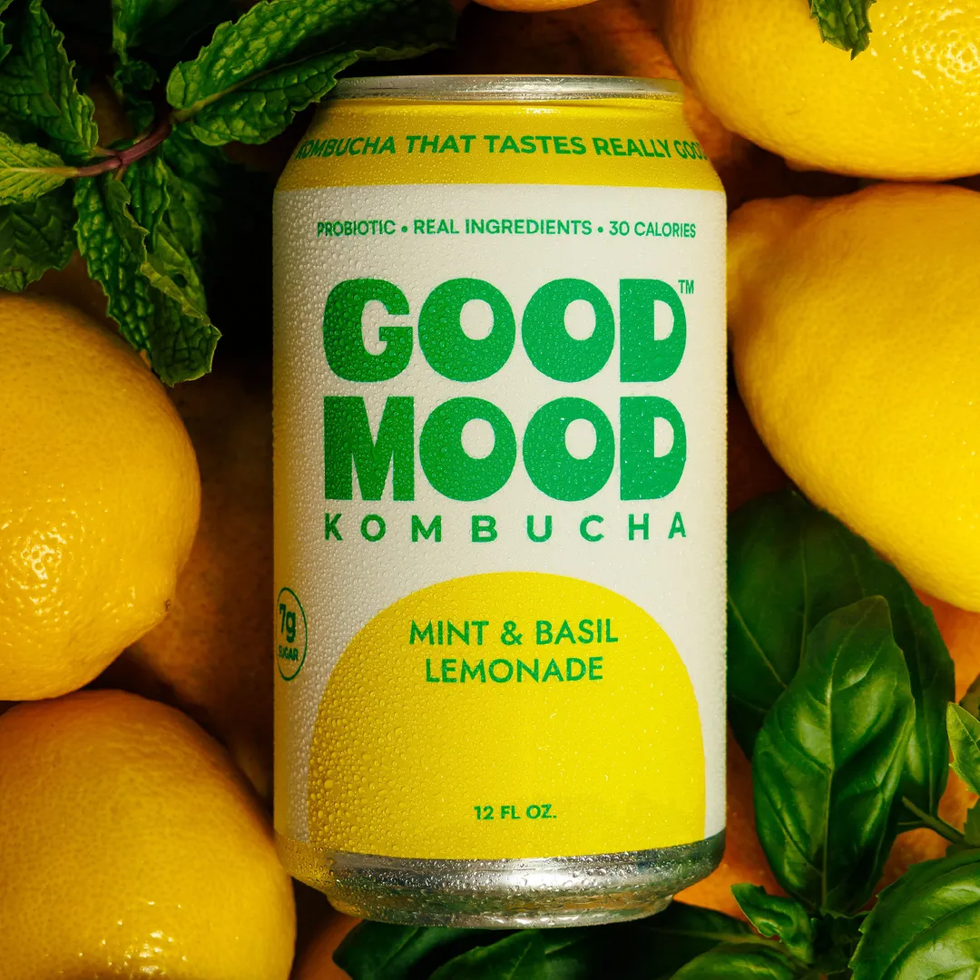 Mint Basil Lemonade Kombucha