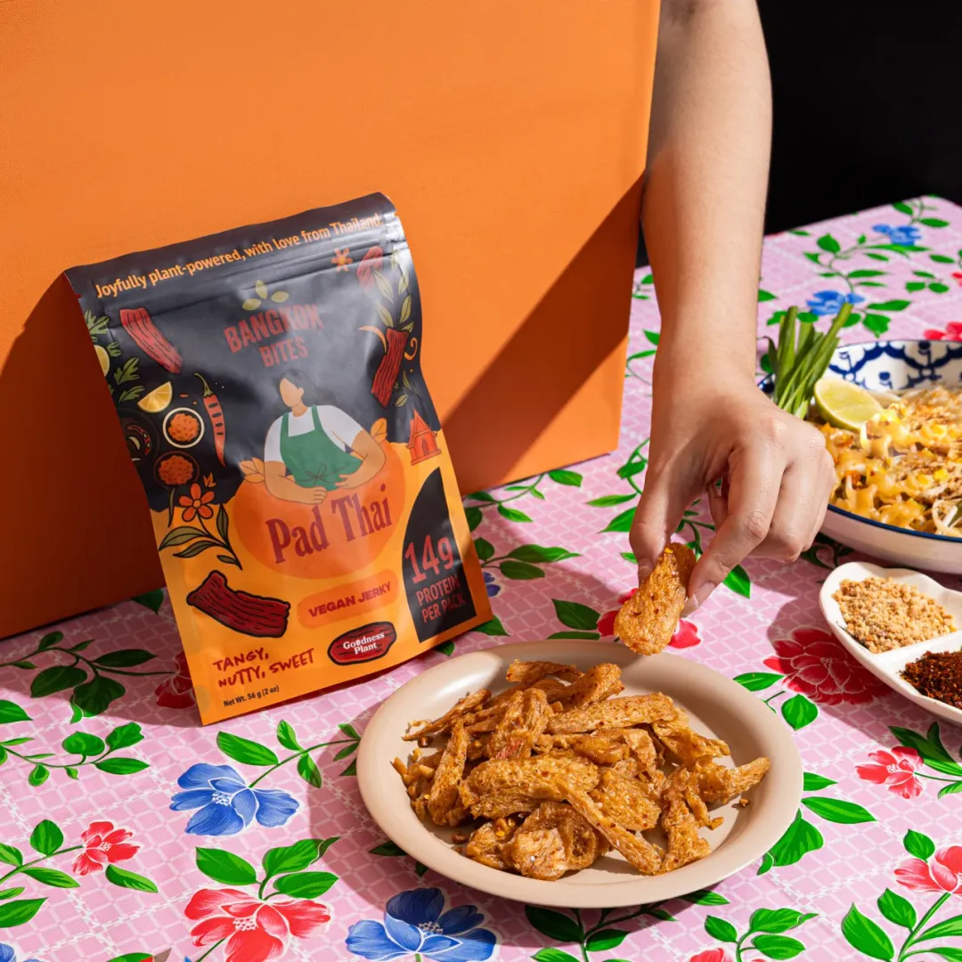 Plant Based Jerky - Pad Thai (Protein 14g, Low Fat, Vegan, Non-GMO Soy)