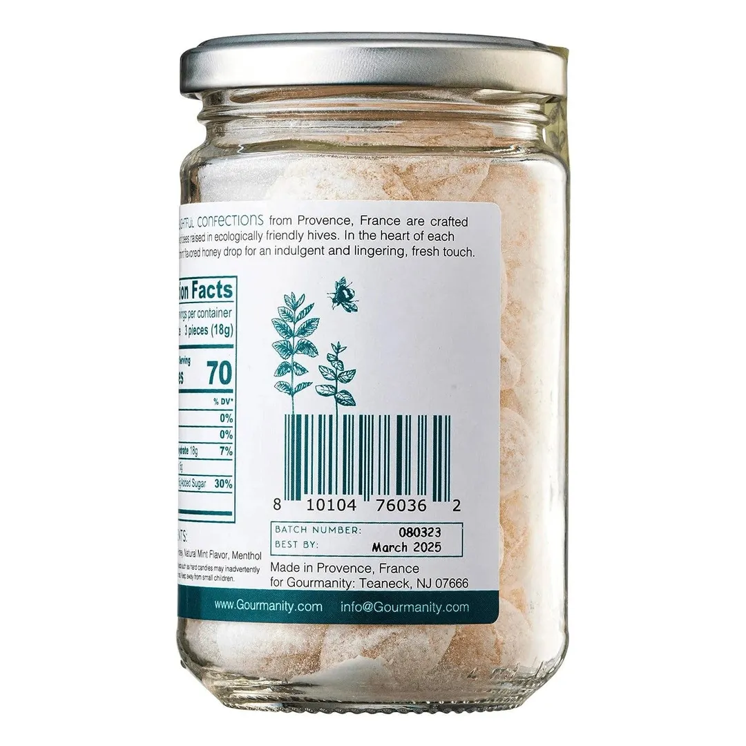 Gourmanity Honey Drops Mint Flavor 7oz