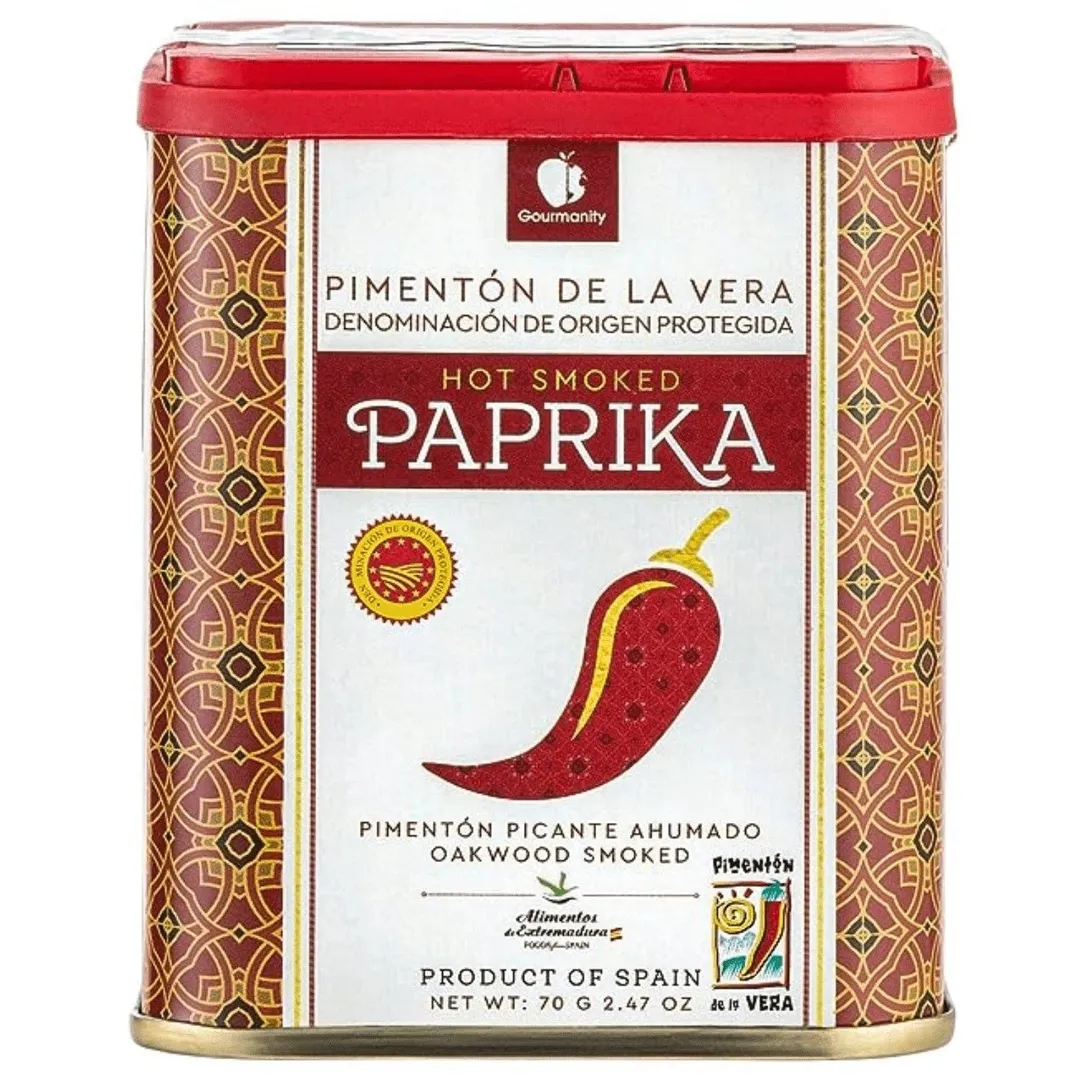 Gourmanity Spanish Smoked Paprika Sweet & Hot Twin Pack - 2.46oz Tins