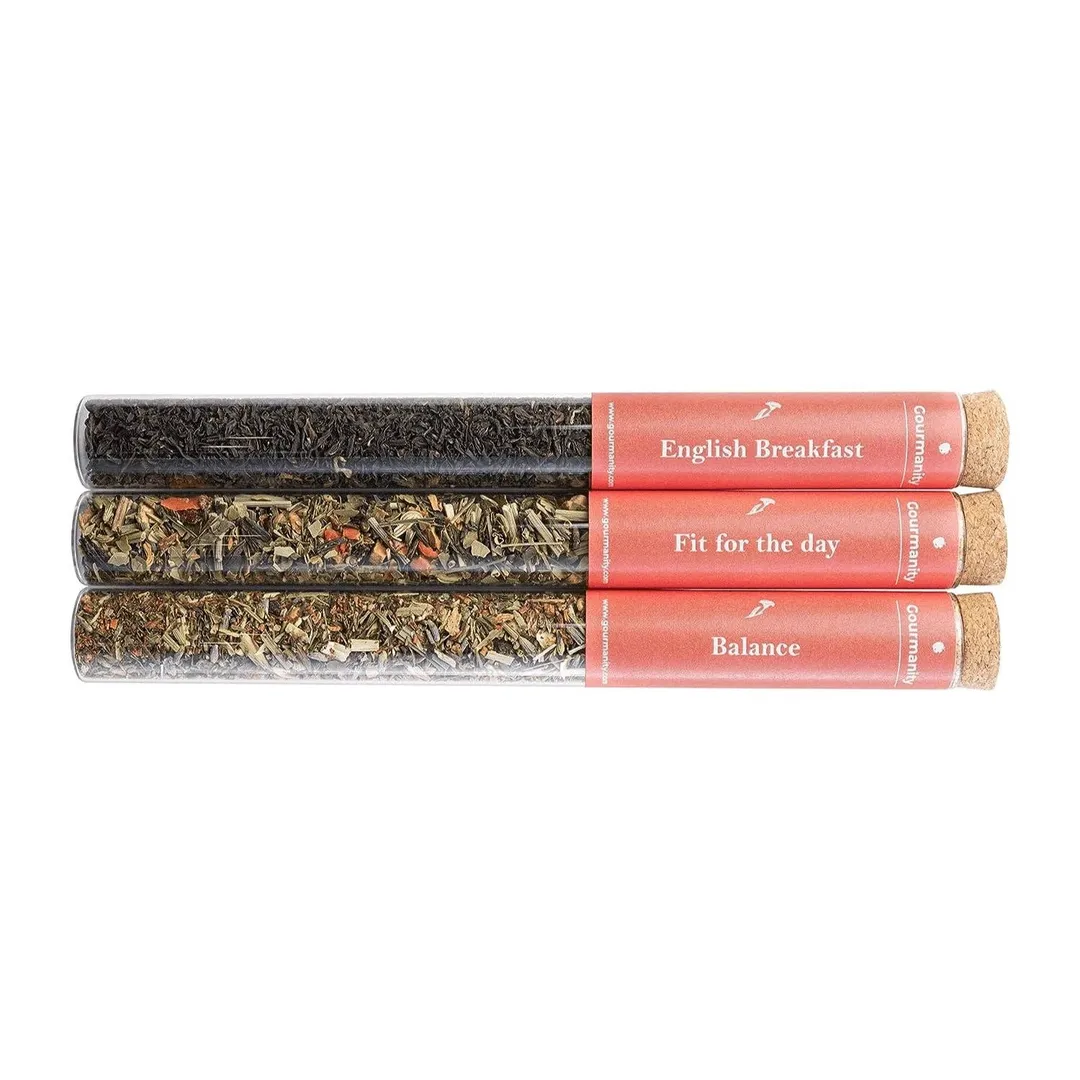 Gourmanity Tea Sampler Gift Set Morning Tea Mix 3 Flavors 1.02oz