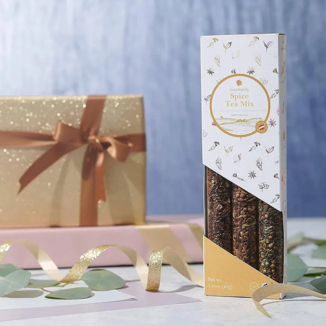 Gourmanity Tea Sampler Gift Set Spice Tea Mix 3 Flavors 1.4oz