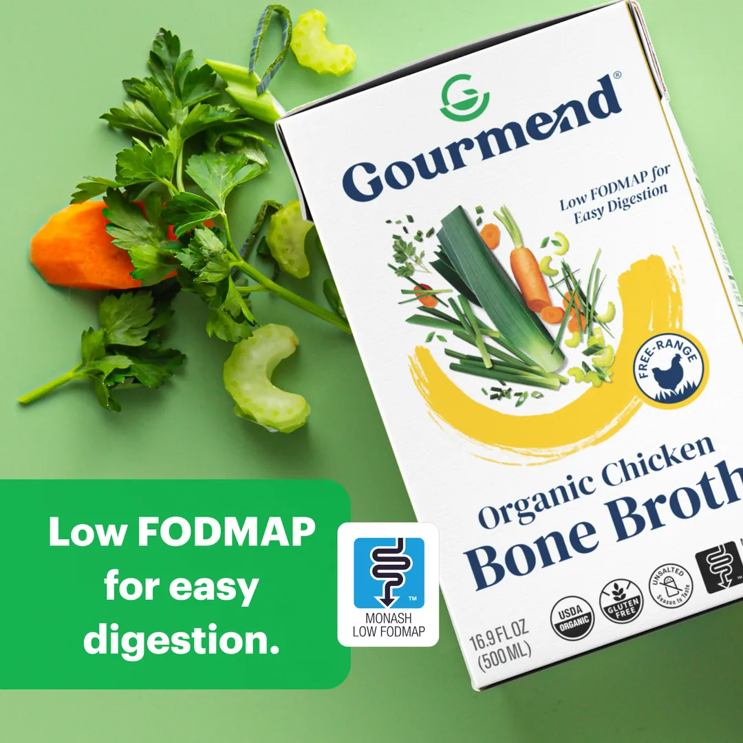 Chicken Bone Broth (Organic, Just 7 Ingredients, Low FODMAP)
