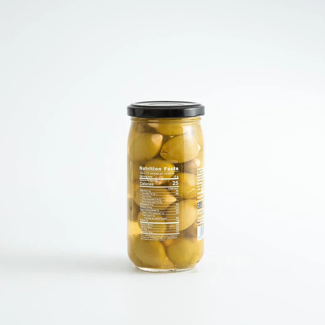 Almond Stuffed Greek Olives, Hellenic Farms 12.3 oz