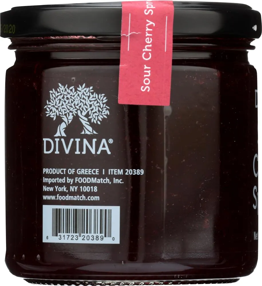Sour Cherry Spread, Divina 9oz