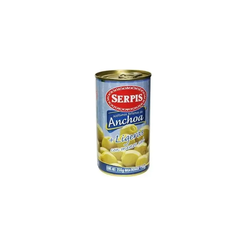 Anchovy Stuffed Olives, Lower Sodium, Serpis 10.58oz