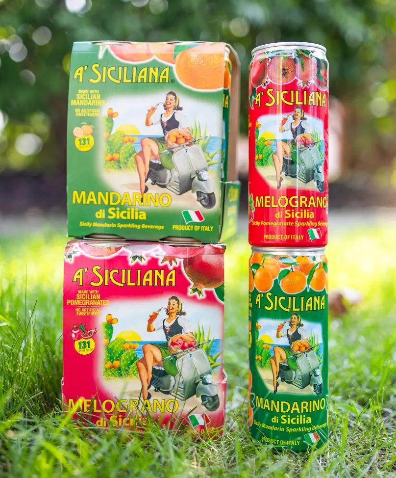 A' Siciliana Sicilian Soda 4pack - NEW! Mandarino