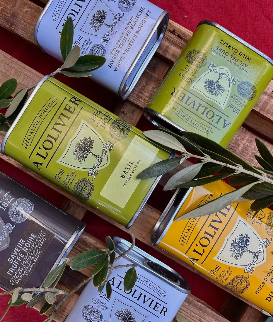 Basil Aromatic Olive Oil, A L'Olivier 250ml tin