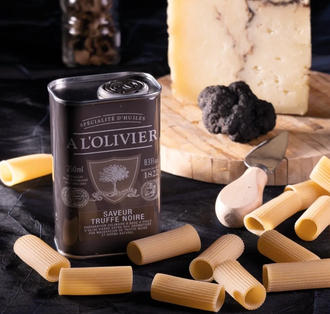 Black Truffle Aromatic Olive Oil, A L'Olivier 8.3oz tin