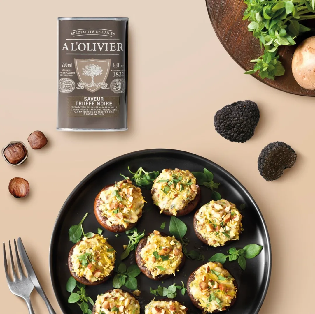 Black Truffle Aromatic Olive Oil, A L'Olivier 8.3oz tin