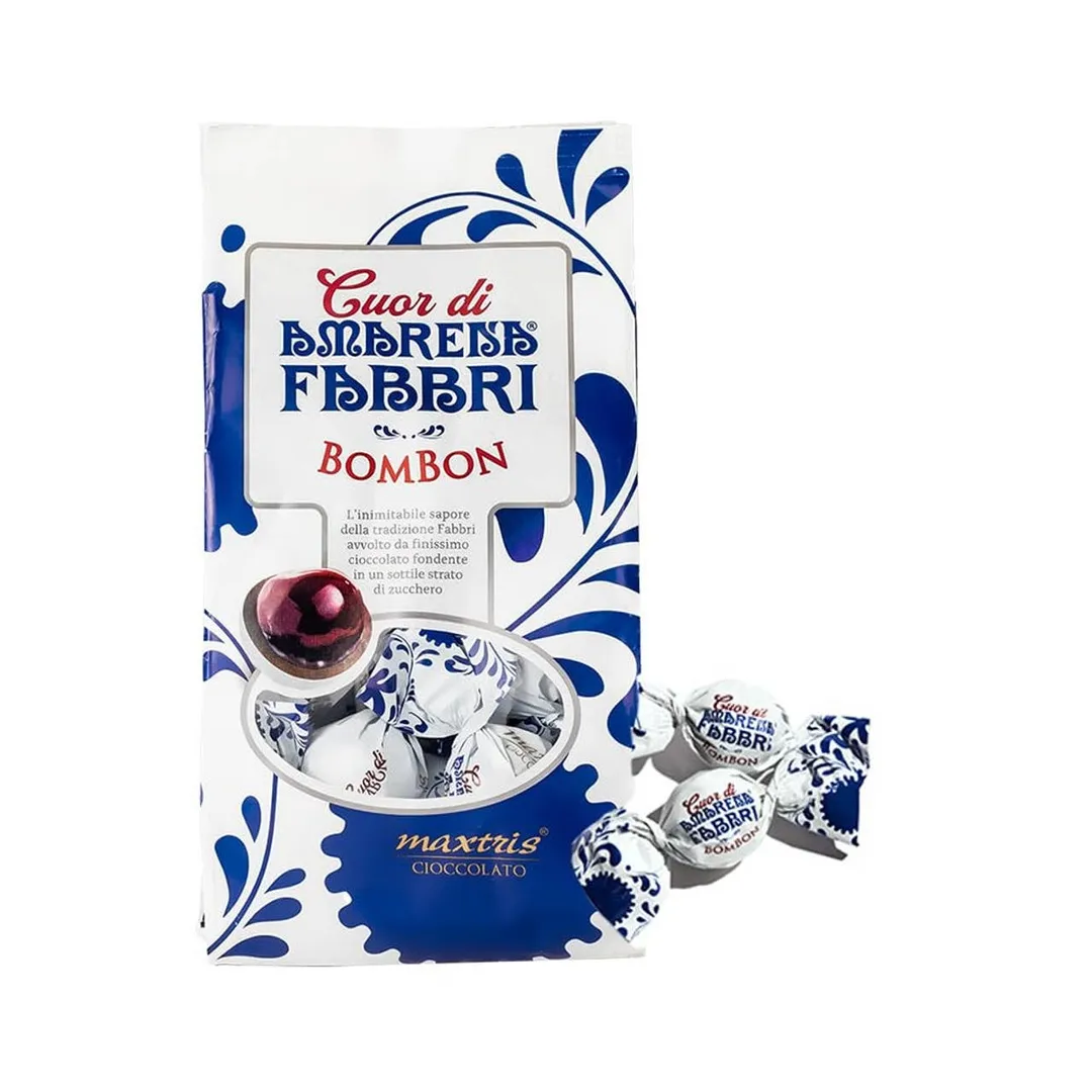 Chocolate Covered Candied Amarena Cherries - Fabbri Cuor di 