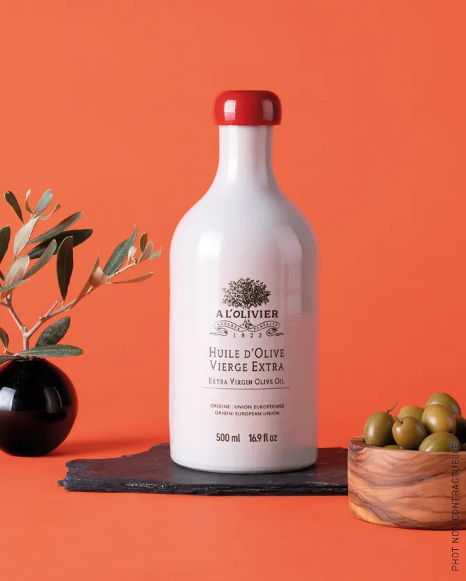 Extra Virgin Olive Oil in Stoneware Jar A L'Olivier 500ml