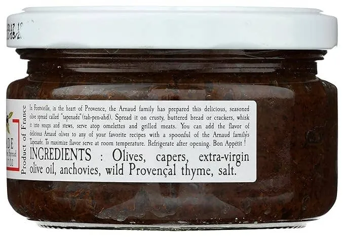 French Black Olive Tapenade Spread, Arnaud 7oz