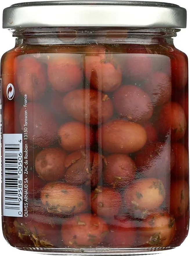 French Nicoise Style Coquillo Whole Olives, Arnaud 9.2oz
