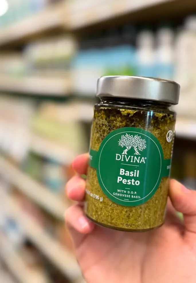Genovese Basil Pesto DOP, 6.7oz glass DIVINA