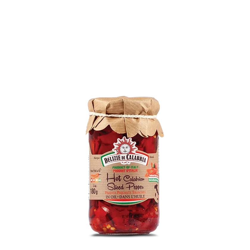 Sliced Calabrian Chili in Oil, Delize di Calabria 280g glass