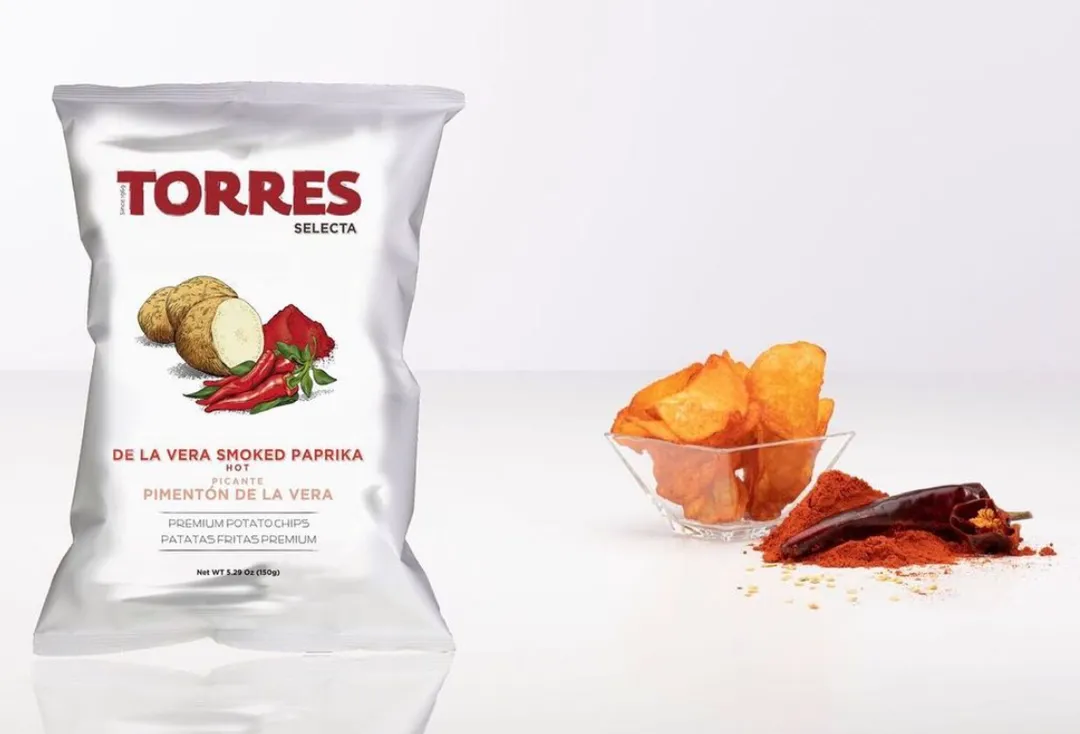 Torres Gourmet Potato Chips with Hot Paprika, 150g LARGE