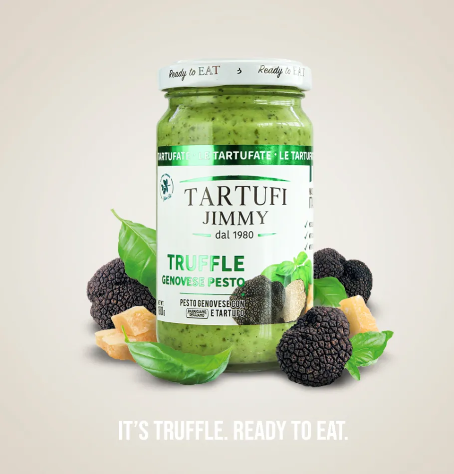 Truffle & Genovese Pesto Sauce, Jimmy Tartufi 180g glass jar