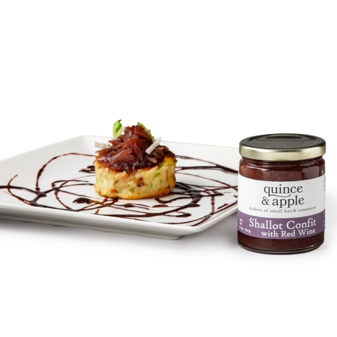 Shallot Confit with Red Wine - Bulk 32 oz Food Service-Case of 6