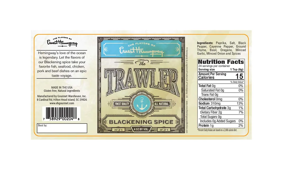 Ernest Hemingway "The Trawler" Blackening Spice