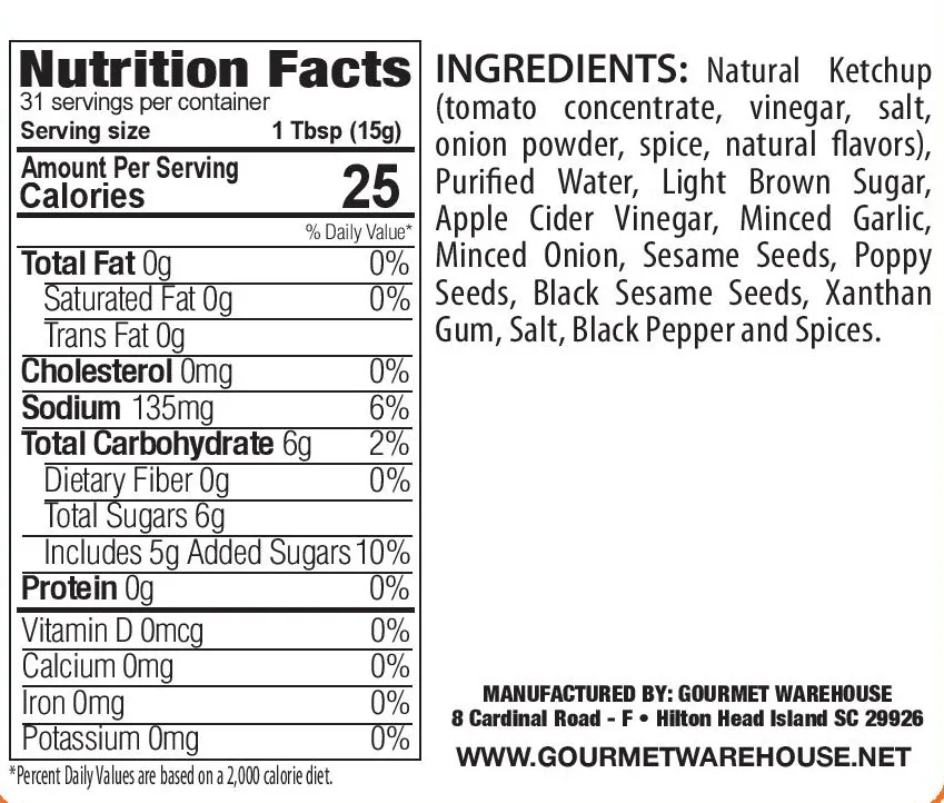Gourmet Warehouse Everything Bagel BBQ Sauce