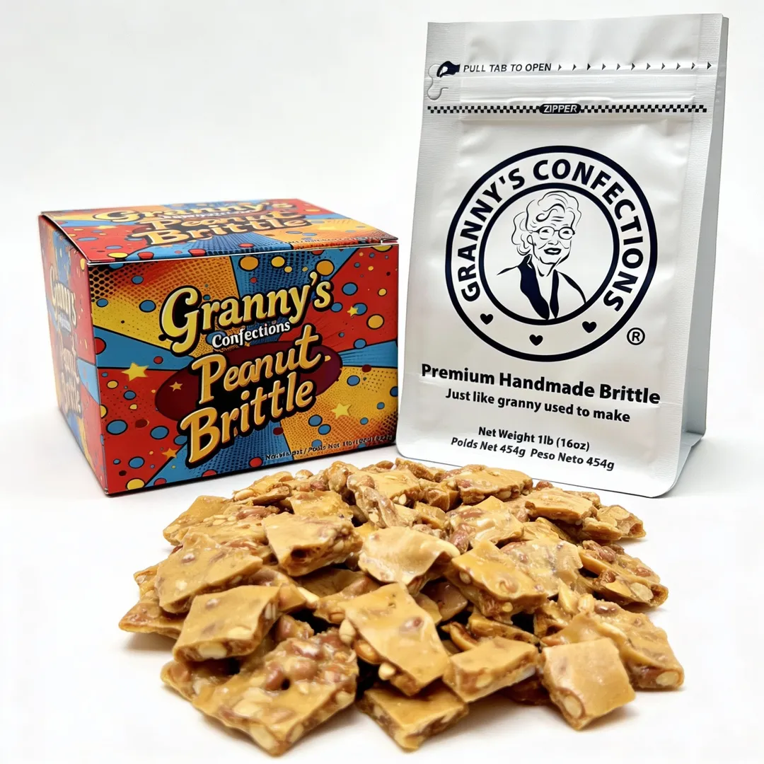 Old-Fashioned Peanut Brittle from Granny's Confections (1# Box)