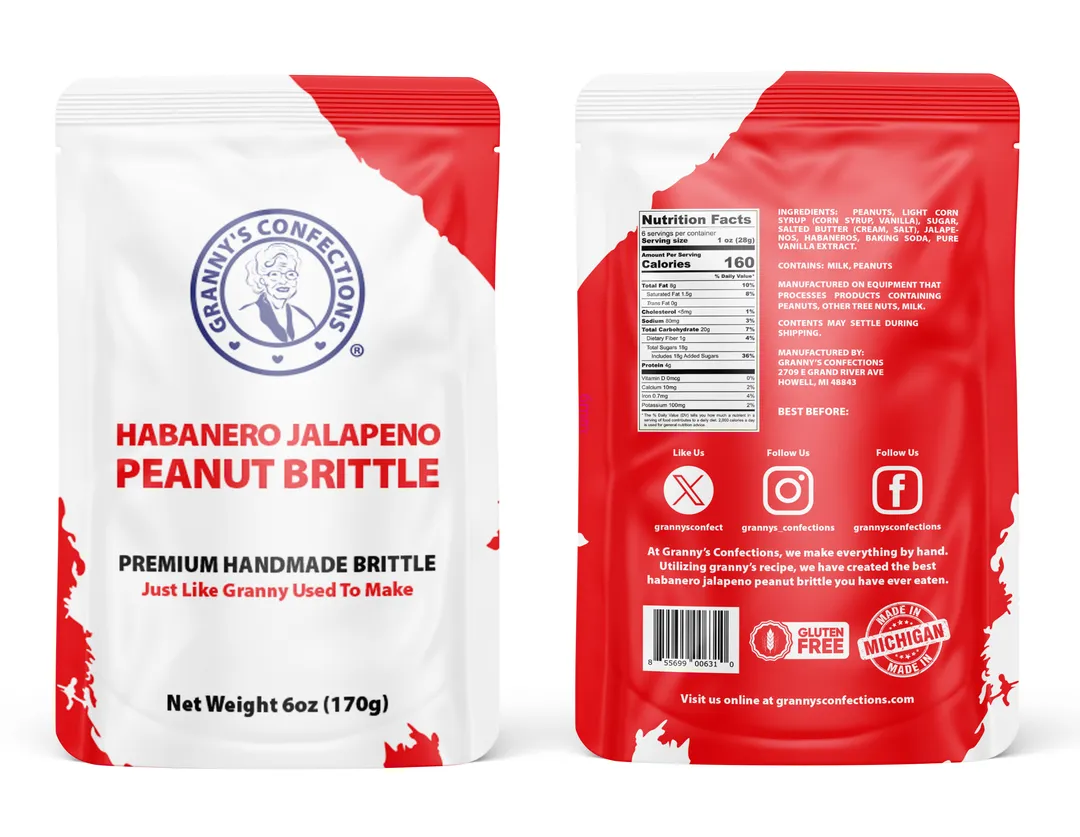 Spicy Habanero Jalapeno Peanut Brittle by Granny's Confections