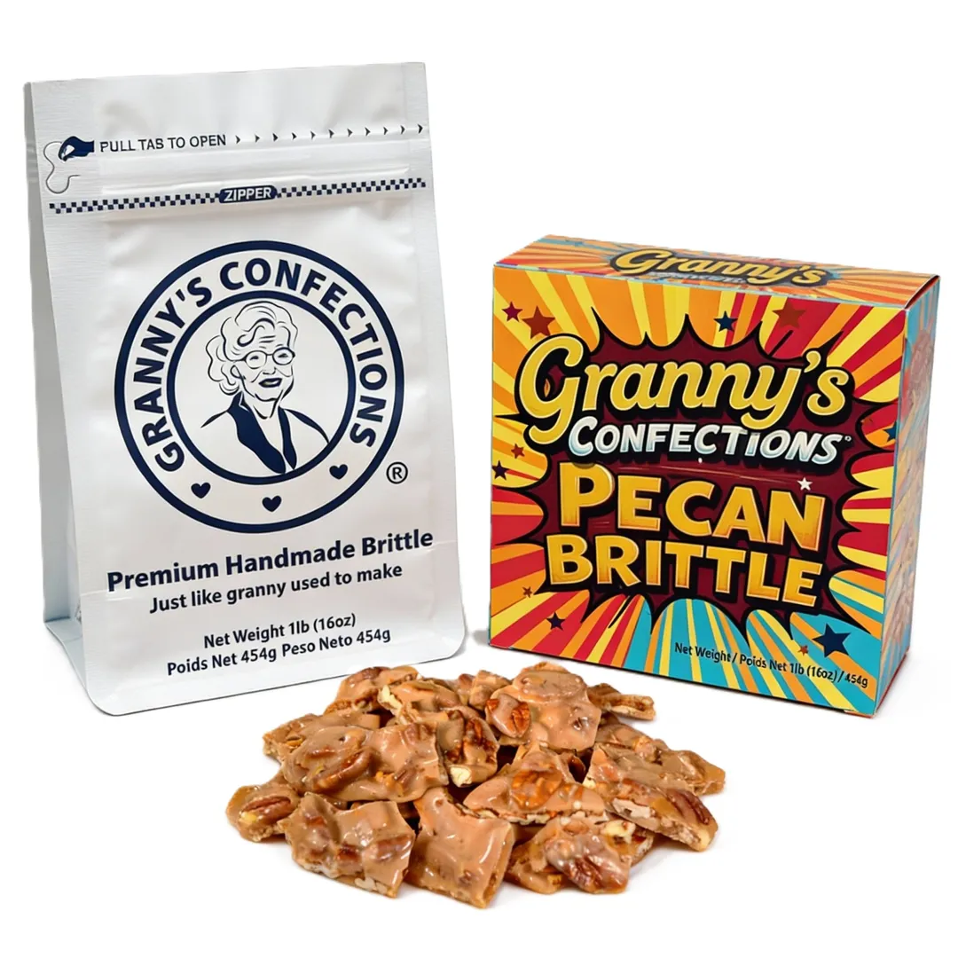 Old-Fashioned Gourmet Southern Pecan Brittle from Granny's Confections (1# Box)