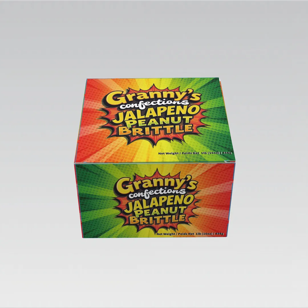 Old-Fashioned Spicy Jalapeno Peanut Brittle from Granny's Confections (1# Box)