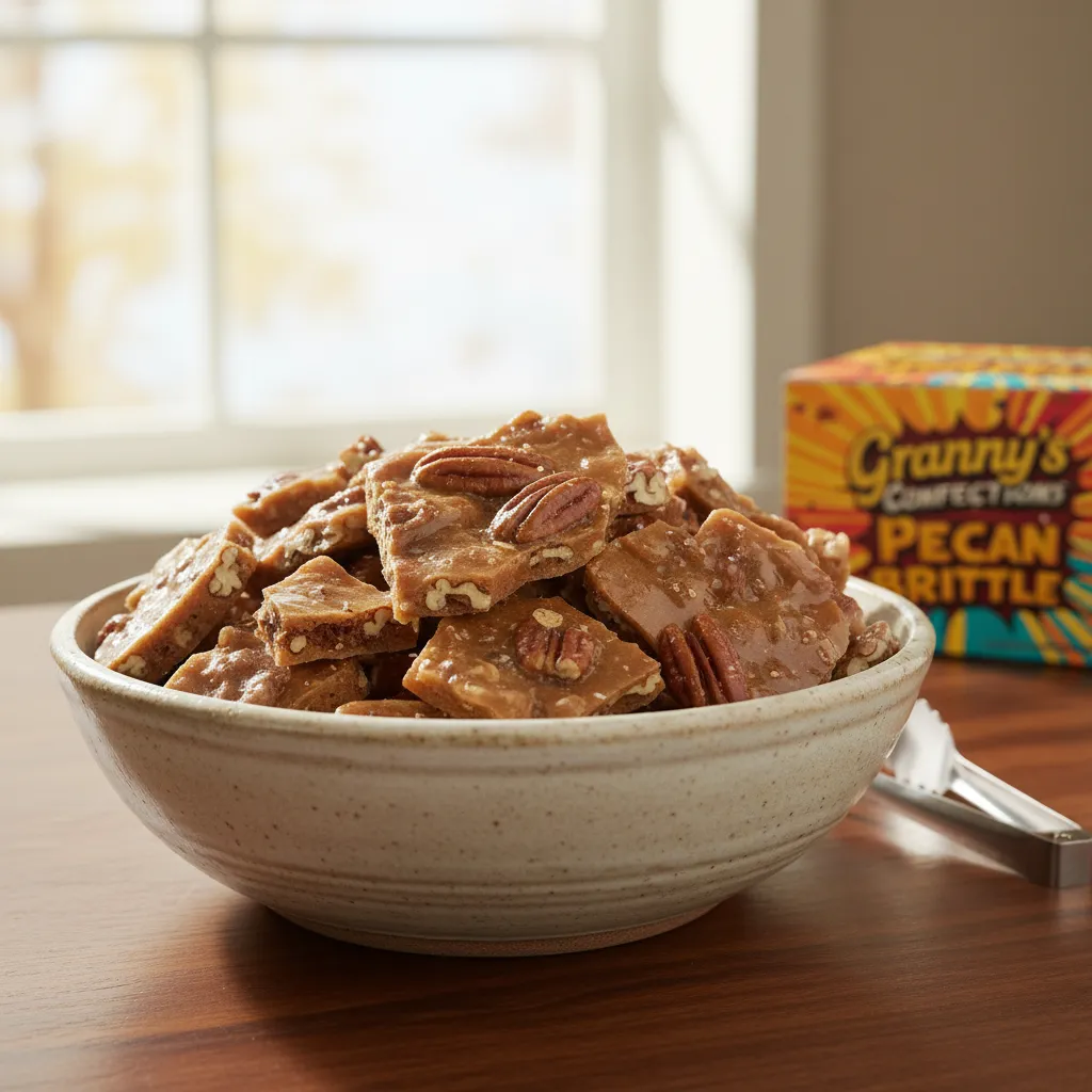 Old-Fashioned Gourmet Southern Pecan Brittle from Granny's Confections (1# Box)