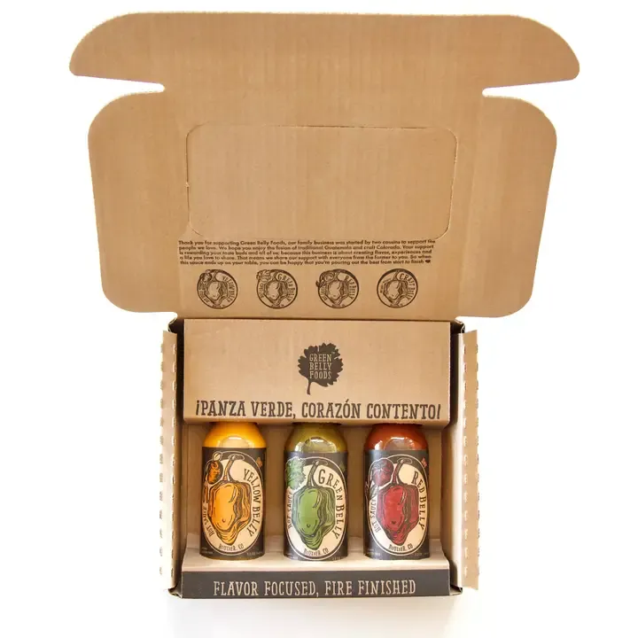 Hot Sauce Gift Box - Mixed Variety 3 Pack