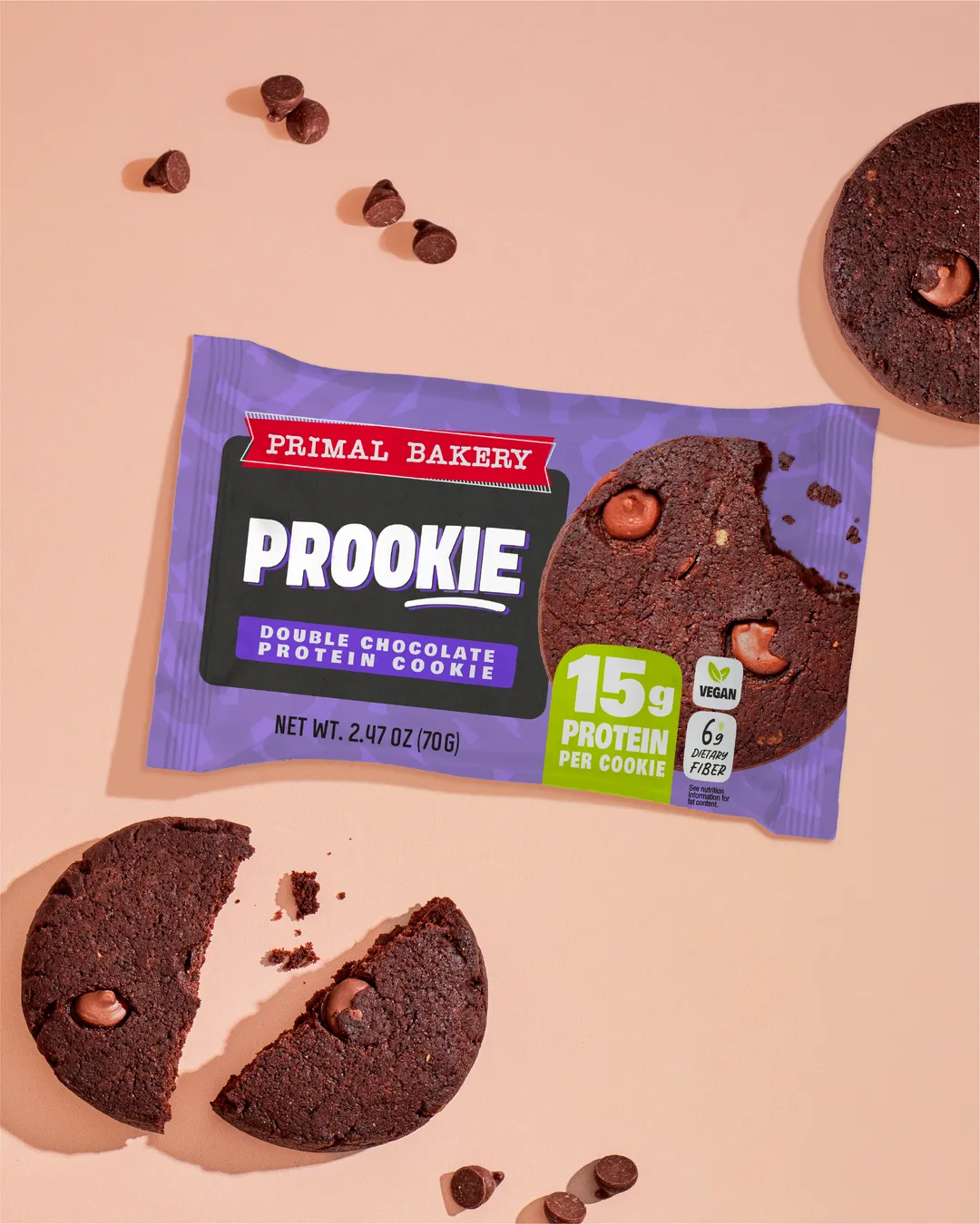 Primal Bakery Prookies - Double Chocolate Protein Cookies