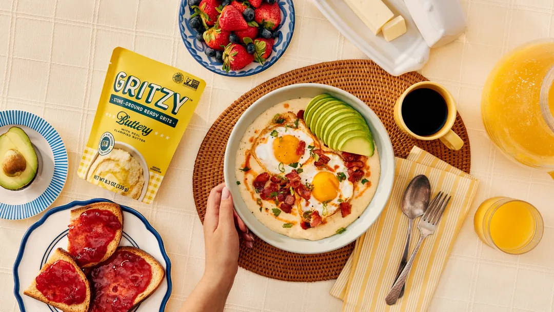 Gritzy Buttery Stone-Ground Heat & Eat Grits, 8.3 oz Pouches, 6-Pack