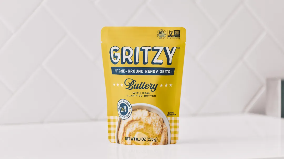 Gritzy Buttery Stone-Ground Heat & Eat Grits, 8.3 oz Pouches, 6-Pack