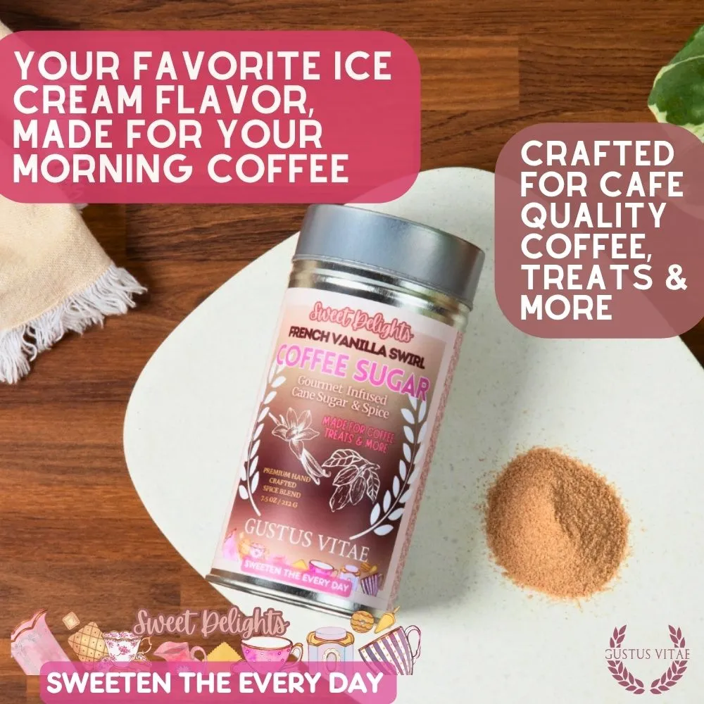 French Vanilla Swirl Coffee Sugar | Sweet Delights: Gourmet Sugar & Spice