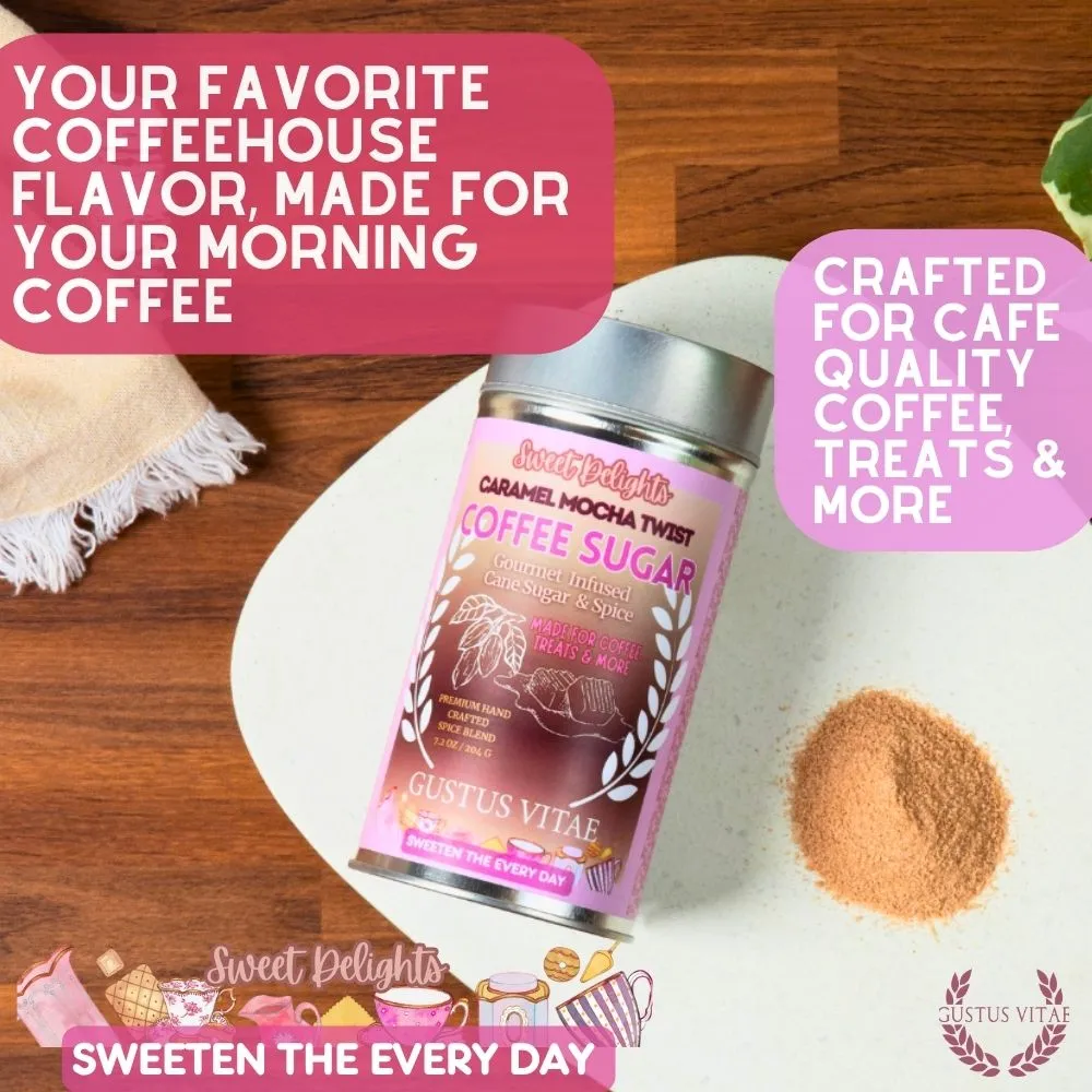 Caramel Mocha Twist Coffee Sugar | Sweet Delights Gourmet Sugar & Spice