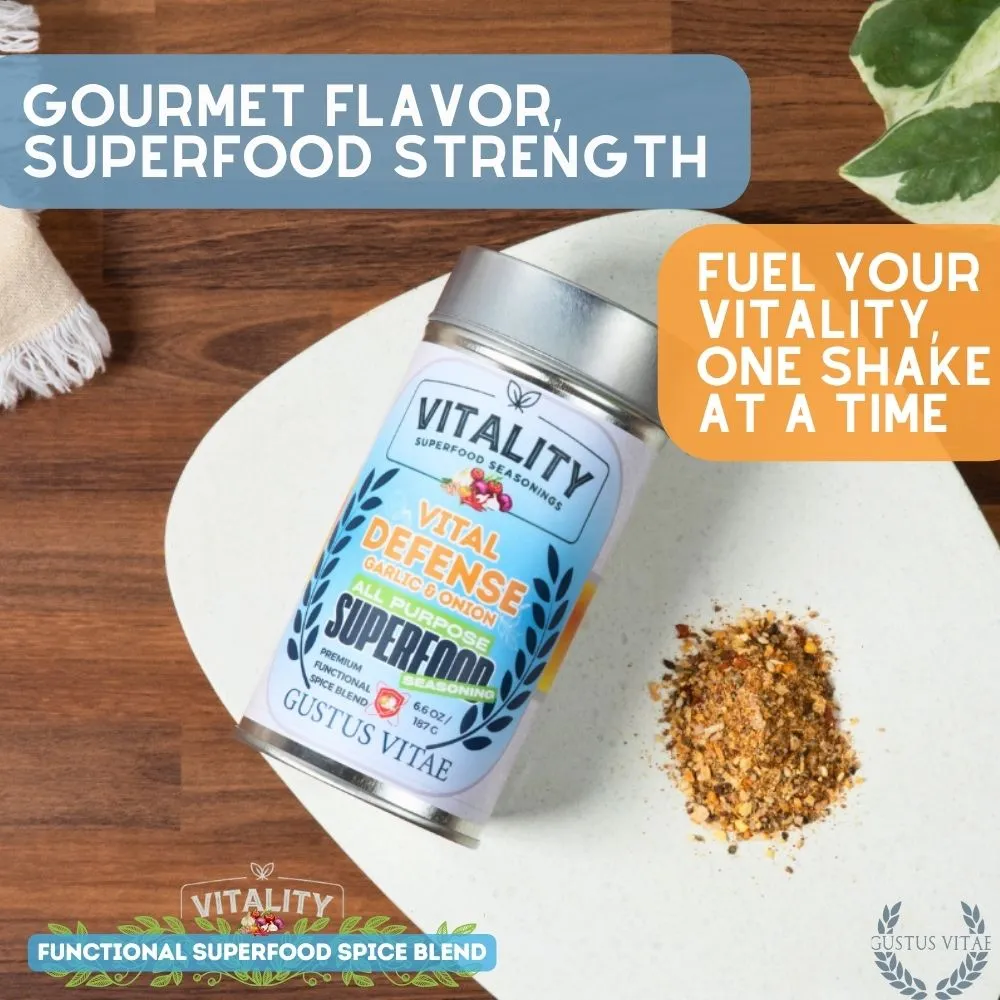 Vital Defense Garlic & Onion Superfood Seasoning | All Purpose Vitality Blend