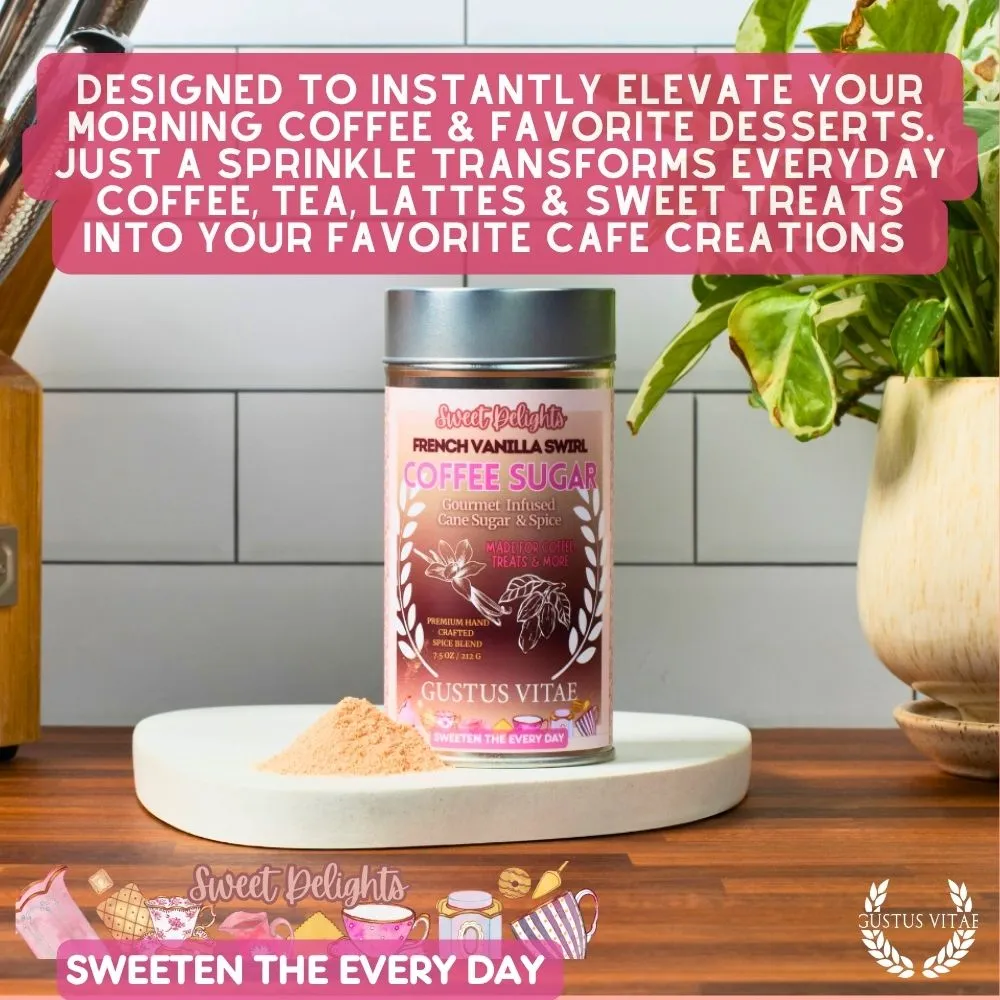French Vanilla Swirl Coffee Sugar | Sweet Delights: Gourmet Sugar & Spice