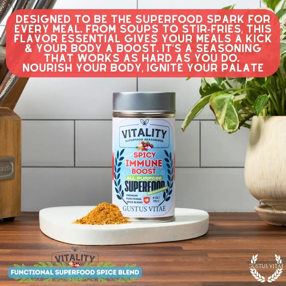 Spicy Immune Boost Superfood Seasoning | All Purpose Vitality Blend