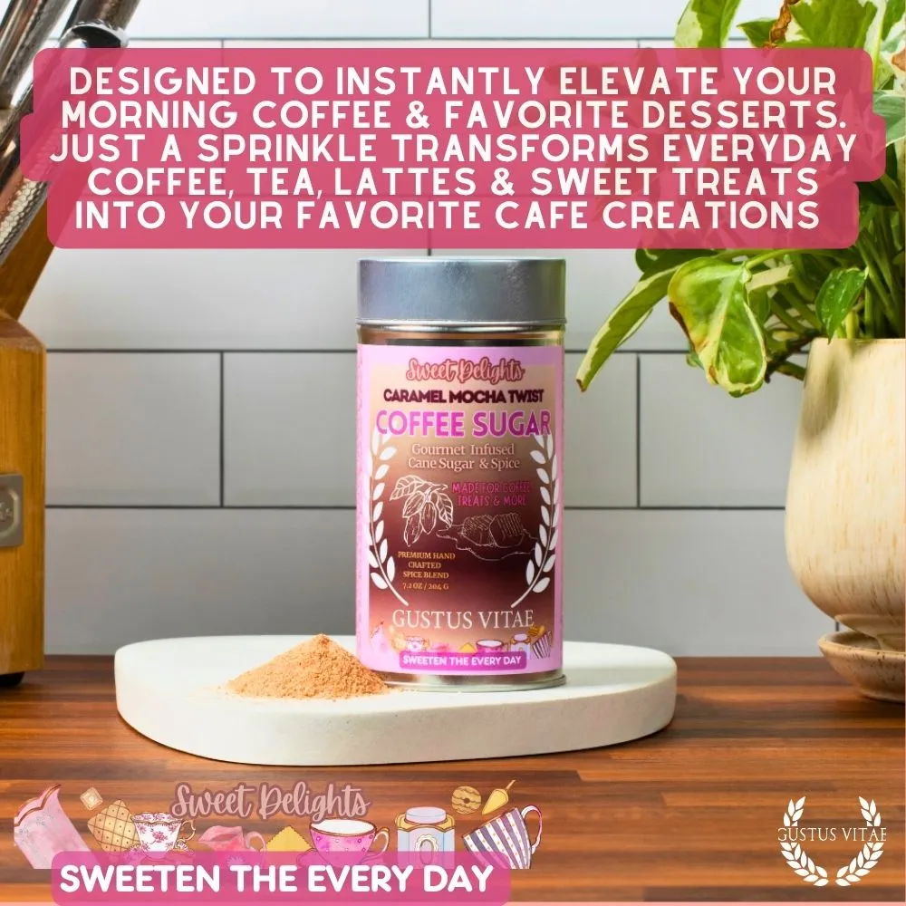 Caramel Mocha Twist Coffee Sugar | Sweet Delights Gourmet Sugar & Spice