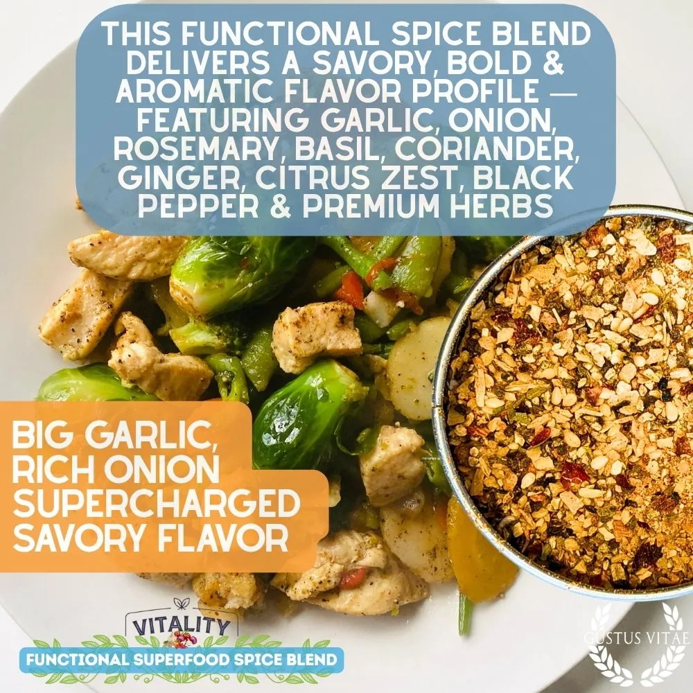 Vital Defense Garlic & Onion Superfood Seasoning | All Purpose Vitality Blend