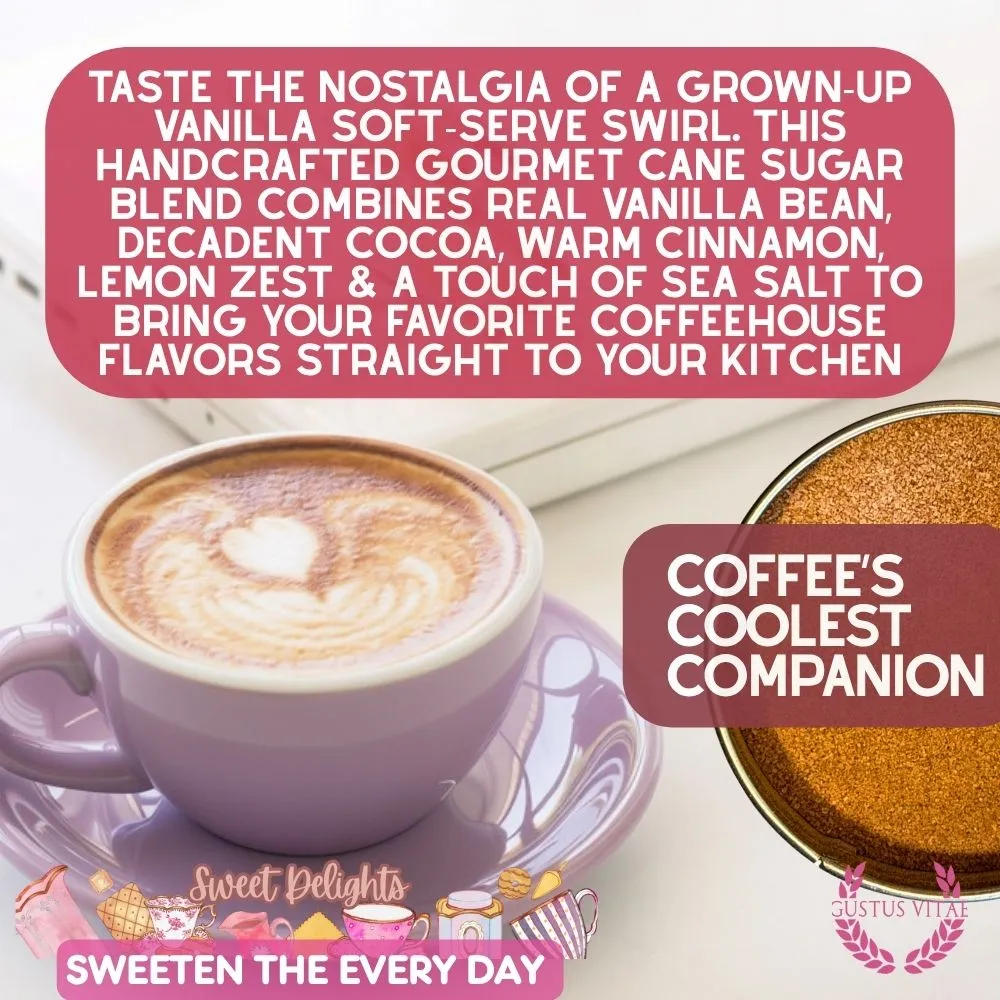 French Vanilla Swirl Coffee Sugar | Sweet Delights: Gourmet Sugar & Spice