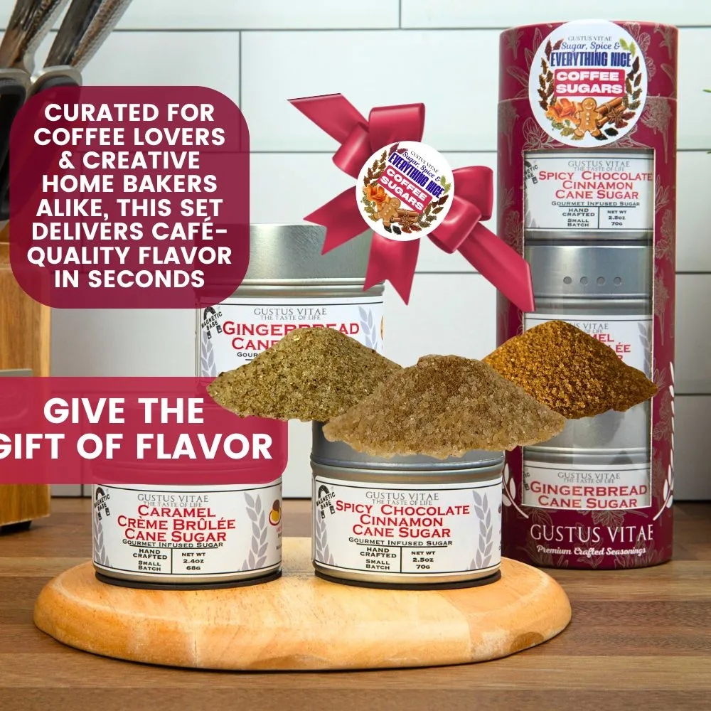 Coffee Sugars: Sugar, Spice & Everything Nice | Gift Pack Set of 3