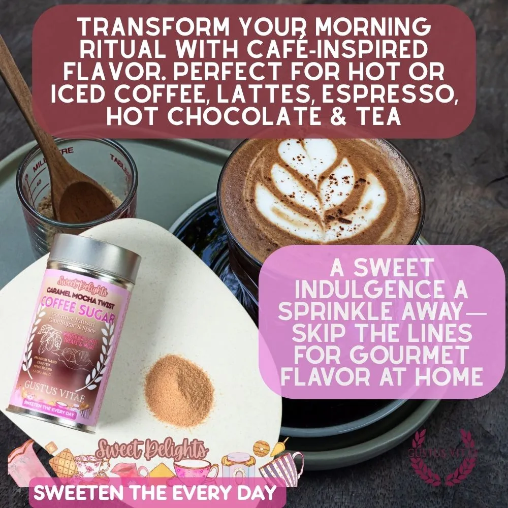 Caramel Mocha Twist Coffee Sugar | Sweet Delights Gourmet Sugar & Spice