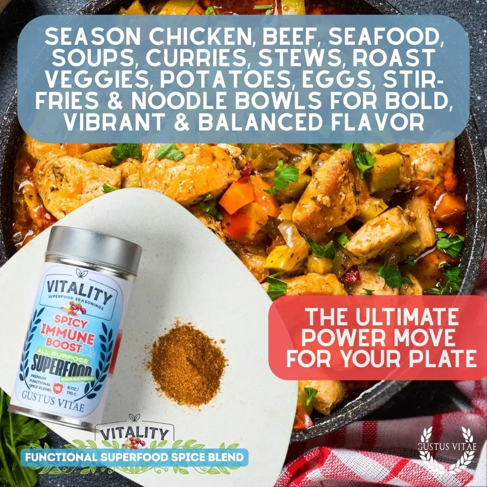 Spicy Immune Boost Superfood Seasoning | All Purpose Vitality Blend