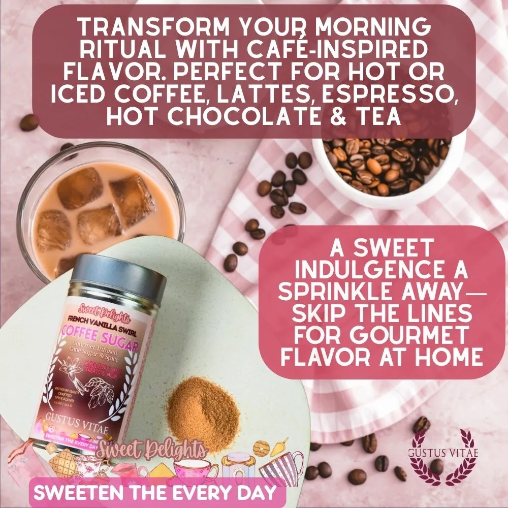 French Vanilla Swirl Coffee Sugar | Sweet Delights: Gourmet Sugar & Spice