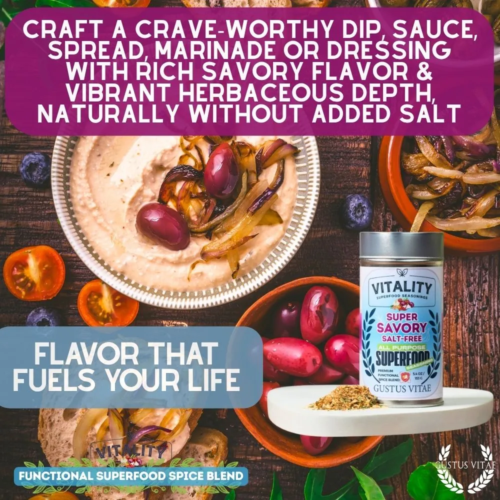 Super Savory Salt-Free Superfood Seasoning | All Purpose Vitality Blend